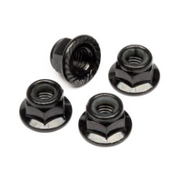 HPI FLANGED LOCK NUT M5 (BLACK/4PCS) [Z682]