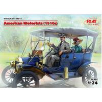 Icm 1/24 American Motorists (1910S) (1 Male 1 Female Figures) Plastic Model Kit