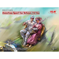 Icm 1/24 American Sport Car Drivers (1910S) (1 Male 1 Female Figures) Plastic Model Kit