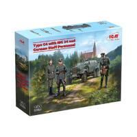 Icm 1/24 Type G4 With Mg 34 And German Staff Personnel Plastic Model Kit