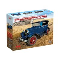 Icm 1/24 Model A Standard Phaeton Soft Top (1930S) American Passenger Car Plastic Model Kit