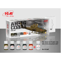 Icm Acrylic Paint Set: Cobra Ah-1G - 6 Colours