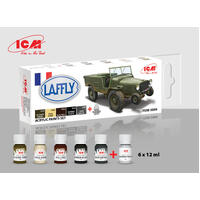 Icm Acrylic Paint Set: French Vehicles - 6 Colours
