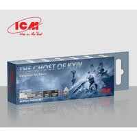 Icm Acrylic Paint Set: The Ghost Of Kyiv. Ukrainian Air Force - 6 Colours