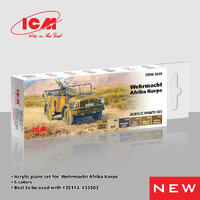 Icm Acrylic Paint Set: Wehrmacht Afrika Korps - 6 Colours