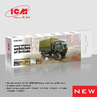 Icm Acrylic Paint Set: Wwii Military Vehicles Of Britain - 6 Colours