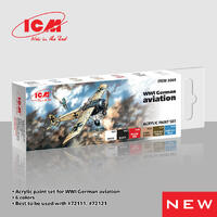Icm Acrylic Paint Set: Wwi German Aviations  - 6 Colours