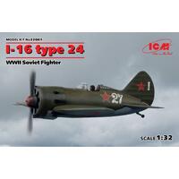 Icm 1/32 I-16 Type 24 Wwii Soviet Fighter Plastic Model Kit