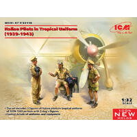 Icm 1/32 Italian Pilots In Tropical Uniform (1939-1943) Plastic Model Kit
