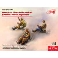 Icm 1/32 Wwii Axis Pilots In The Cockpit (German Italian Japanese) Plastic Model Kit