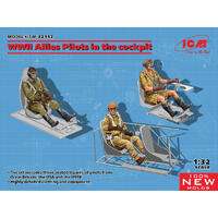 Icm 1/32 Wwii Allies Pilots In The Cockpit (British American Soviet) Plastic Model Kit