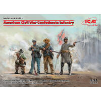 Icm 1/35 American Civil War Confederate Infantry. Set #1 Plastic Model Kit