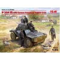 Icm 1/35 P 204 (F) With German Armoured Vehicle Crew Plastic Model Kit