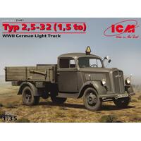 Icm 1/35 Typ 2 5-32 (1 5 To) Wwii German Light Truck Plastic Model Kit