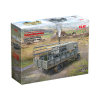 Icm 1/35 Ahn 'Gulaschkanone' Wwii German Mobile Field Kitchen Plastic Model Kit