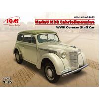 Icm 1/35 Kadett K38 Cabriolimousine Wwii German Staff Car Plastic Model Kit