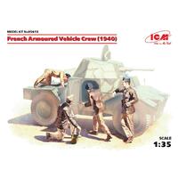 Icm 1/35 French Armoured Vehicle Crew (1940) (4 Figures) Plastic Model Kit