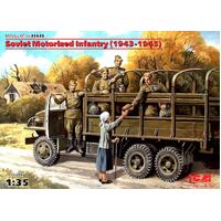 Icm 1/35 Soviet Motorized Infantry (1943-1945) (5 Figures) Plastic Model Kit