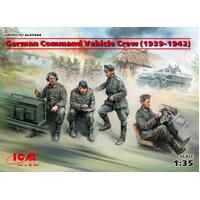 Icm 1/35 German Command Vehicle Crew (1939-1942) (4 Figures) Plastic Model Kit