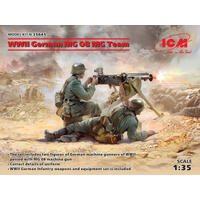 Icm 1/35 Wwii German Mg08 Mg Team (2 Figures) Plastic Model Kit
