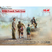 Icm 1/35 Wwii French Tank Crew (4 Figures) Plastic Model Kit