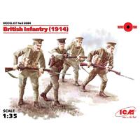 Icm 1/35 British Infantry (1914) (4 Figures) Plastic Model Kit