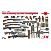 Icm 1/35 Wwi Us Infantry Weapon And Equipment Plastic Model Kit