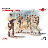 Icm 1/35 Us Infantry (1917) (4 Figures) Plastic Model Kit