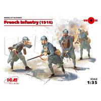 Icm 1/35 French Infantry (1916) (4 Figures) Plastic Model Kit