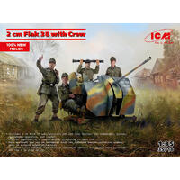 Icm 1/35 Flak 38 With Crew Plastic Model Kit