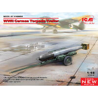 Icm 1/48 Wwii German Torpedo Trailer Plastic Model Kit
