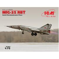 Icm 1/72 Mig-25 Rbt Soviet Reconnaissance Plane Plastic Model Kit
