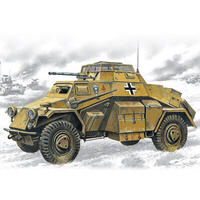 Icm 1/72 Sd.Kfz.222 German Light Armoured Vehicle Plastic Model Kit