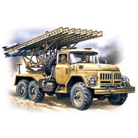 Icm 1/72 Bm-13-16 Multiple Launch Rocket System On Zil-131 Base Plastic Model Kit