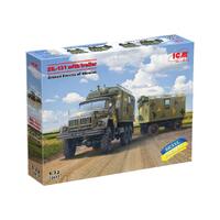 Icm 1/72 Zil-131 Truck With Trailer Armed Forces Of Ukraine Plastic Model Kit
