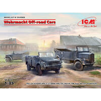 Icm 1/35 Wehrmacht Off-Road Cars Plastic Model Kit Diorama Set