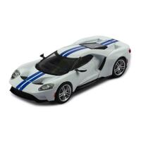 IXO MODELS 1/43 FORD GT 2017 WHITE WITH BLUE STRIPES