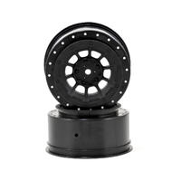 HAZARD - SC6 +3MM WIDER OFF-SET - 12MM HEX WHEEL - 2PC. - (BLACK)