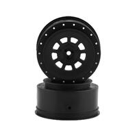 9-Shot 12Mm Hex Sc10 | Sc6.2 +3Mm Offset Wheel - Black, 2Pc.