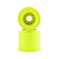 Aggressor - 2.6 X 3.8" 17Mm Hex Monster Truck Wheel, (Yellow) With Interchangeable Hubs (Fits Traxxas E-Revo 2.0, Arrma Kraton)