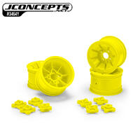 Pioneer - RC10 2.2" Rear Wheel Yellow Fits – RC10, RC10B2, RC10B3, Rear Includes 1/4" or 3/16" axle adapters