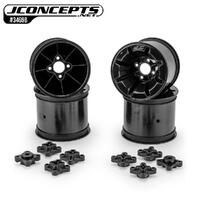 JConcepts Pioneer - RC10T 2.2" Rear Wheel Black Fits – RC10T, T2, RC10GT, T3, T4   Includes adaptors for 1/4" and 3/16” axle combo