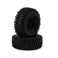 Tusk - Green Compound, Pre-Mounted On 3446 Wheel, Black (Fits - Traxxas Trx4M)