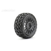 Jetko 1/8 Buggy Ex-Tomahawk Tyres (Radial Rim/Black/Medium Soft/Belted) [1501Rbmsgb]