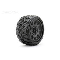 Jetko 1/8 Sgt 3.8 Ex-King Cobra Tyres (Claw Rim/Black/Med Soft/Belted/17Mm 1/2 O/S) [1602Cbmsgbb2]