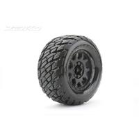 Jetko 1/8 Mt 3.8 Ex-Rockform/Claw Rim/Black/Medium Soft/Glued/Blted