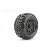 Jetko 1/8 Mt 3.8 Ex-Rockform Tyres (Claw Rim/Black/Medium Soft/Belted/17Mm 1/2 O/S) [1803Cbmsgbb2]