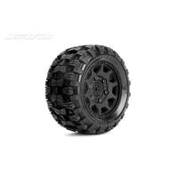 Jetko 1/10 St 2.8 Ex-Raptor/Claw Rim/Black/Medium Soft/Glued/Belted