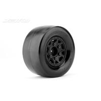 JETKO 1/10 DR BOOSTER RR REAR TYRES (CLAW RIM/BLACK/SUPER SOFT/BELTED/12MM 0 O/S) [2902CBSSGBB1]