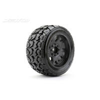 JETKO 1/5 XMT EX-TOMAHAWK TYRES (CLAW RIM/BLACK/MEDIUM SOFT/BELTED/24MM) [5801CBMSGBB2]